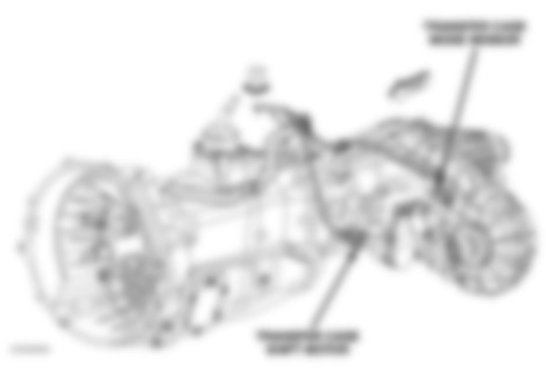 Dodge Pickup R1500 2004 - Component Locations -  Front Of Manual Transmission & Transfer Case (5.9L Diesel)