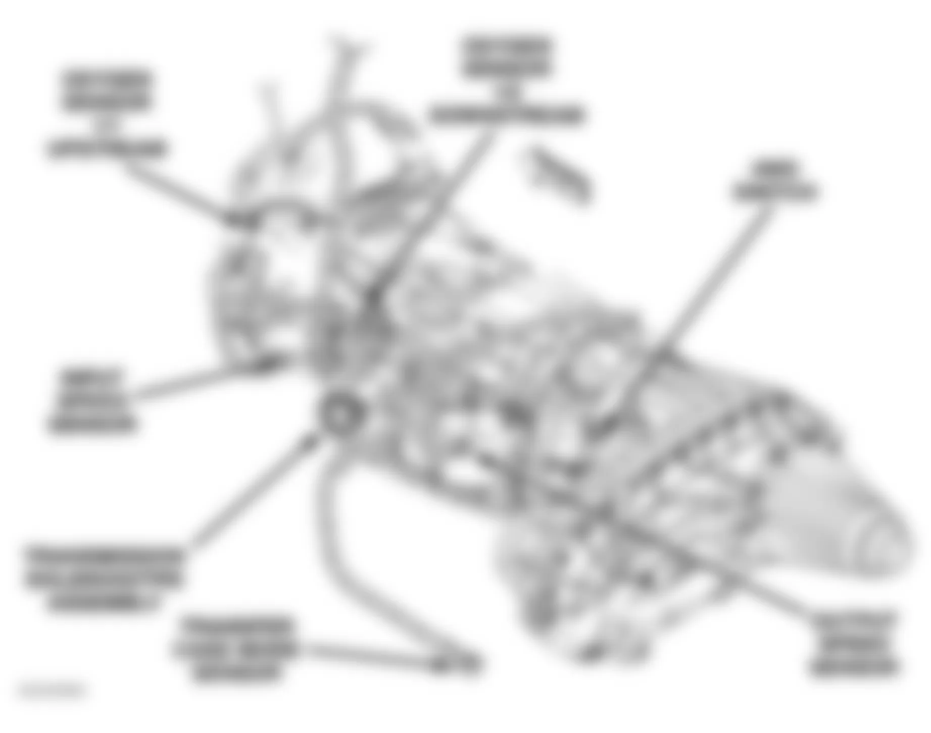 Dodge Pickup R1500 2004 - Component Locations -  Left Side Of Automatic Transmission & Transfer Case (45RFE) (5.7L)