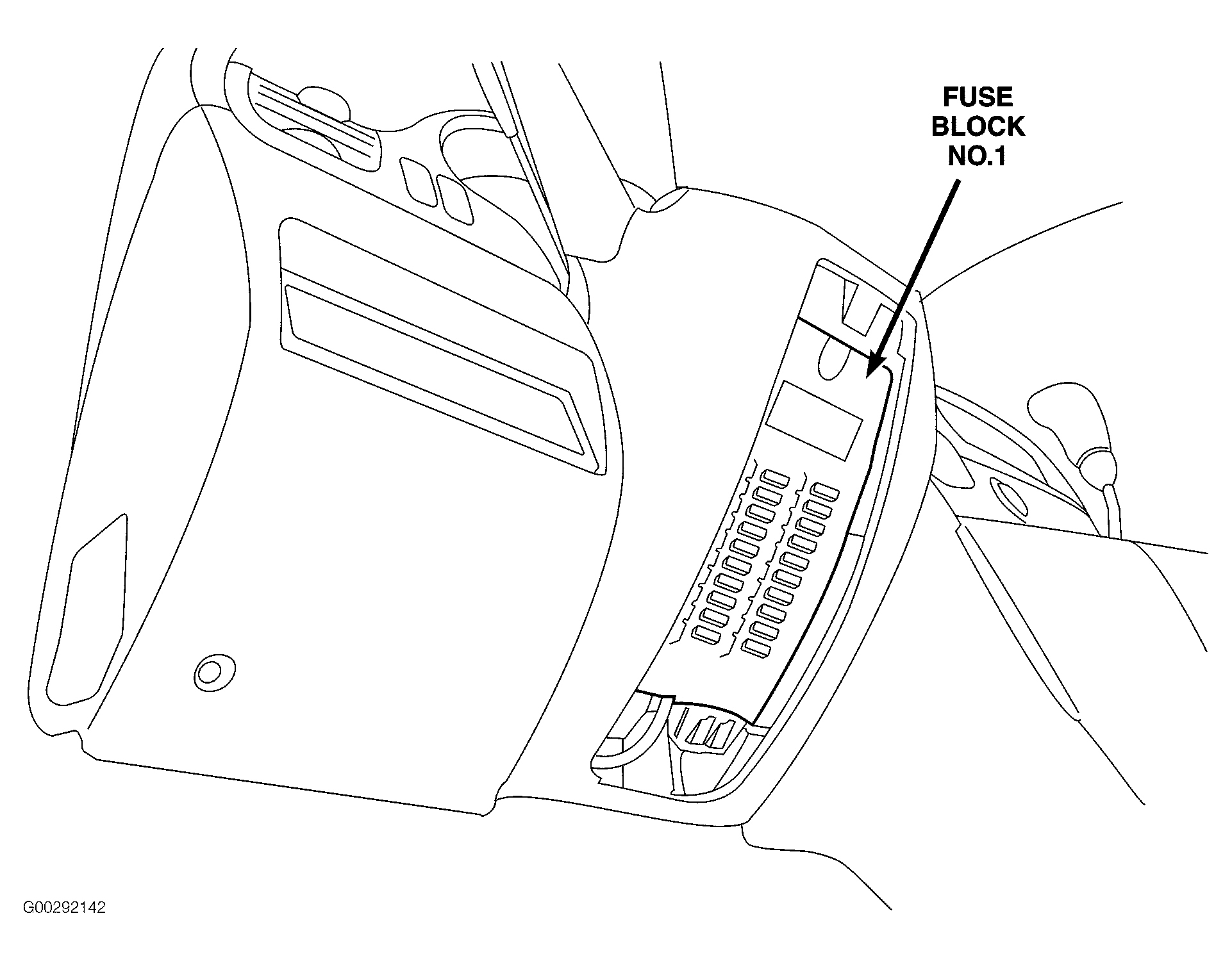 Dodge Sprinter 3500 2004 - Component Locations -  Locating Fuse Block No. 1