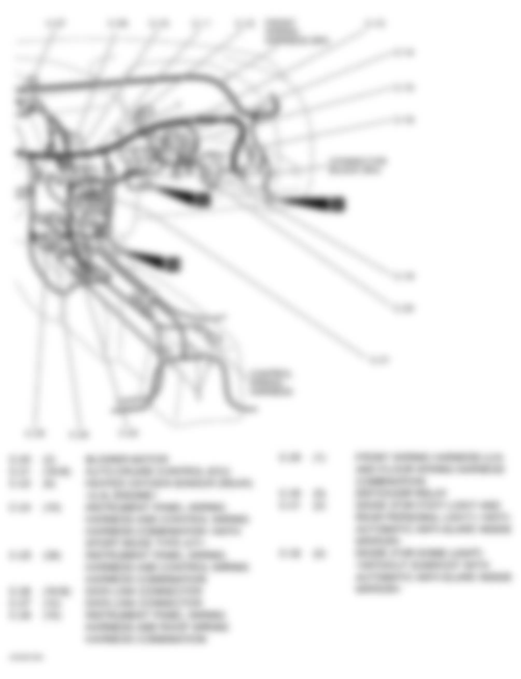 Dodge Stratus ES 2004 - Component Locations -  Dash (2 Of 2)