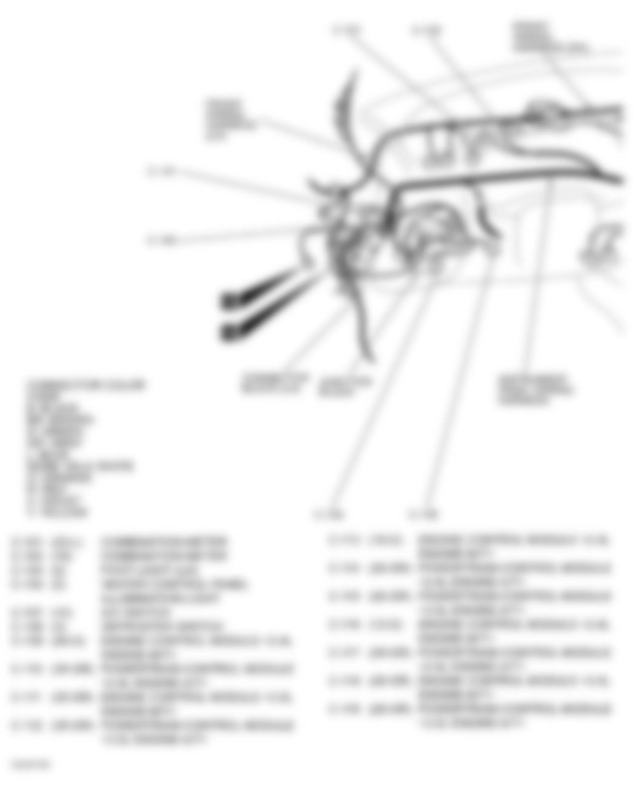 Dodge Stratus ES 2004 - Component Locations -  Dash (1 Of 2)