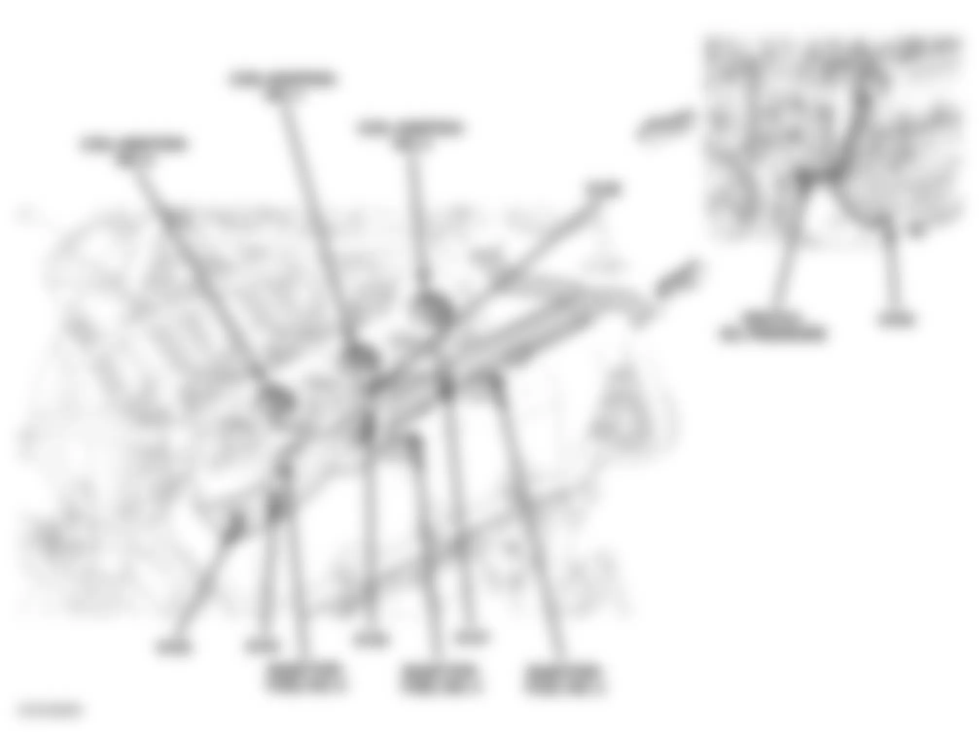 Dodge Dakota 2005 - Component Locations -  Left Front/Right Side Of Engine (3.7L)
