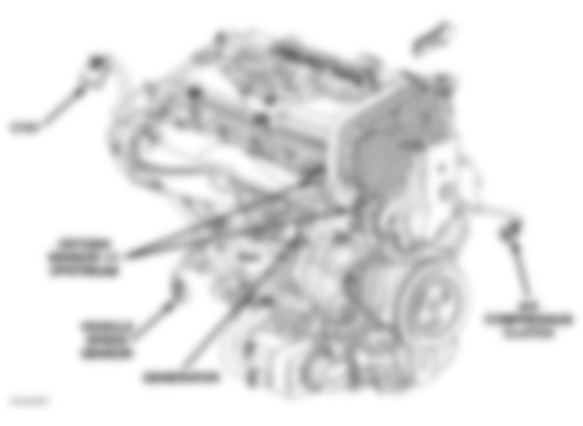 Dodge Neon SE 2005 - Component Locations -  Rear Of Engine (2.4L Turbo)