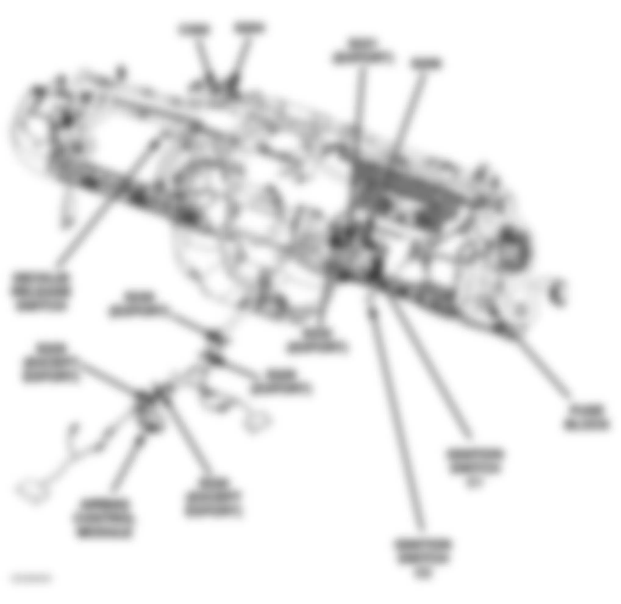 Dodge Neon SE 2005 - Component Locations -  Bottom Rear Instrument Panel Splices