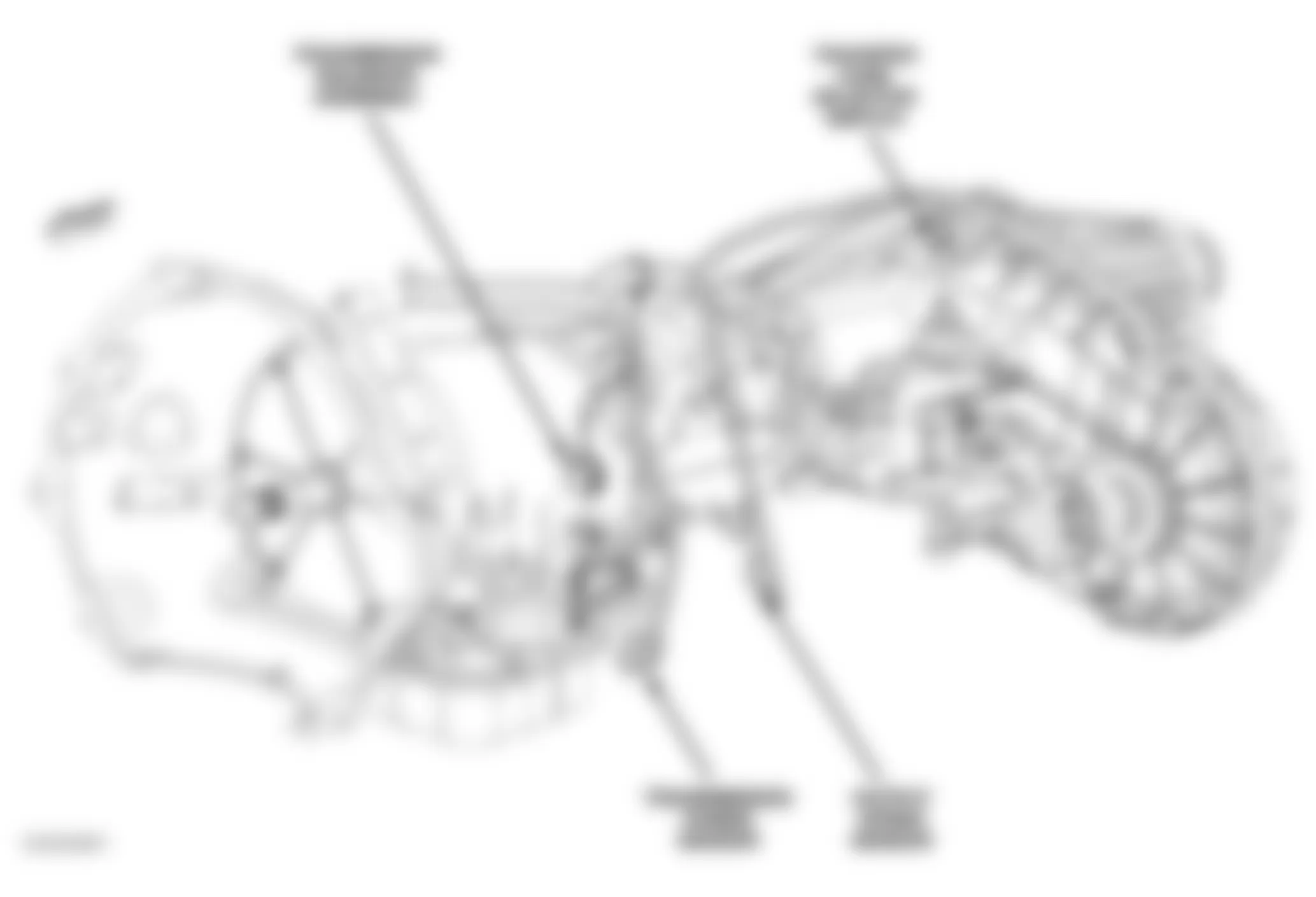 Dodge Pickup R1500 2005 - Component Locations -  Automatic Transmission & Transfer Case (5.9L Diesel)