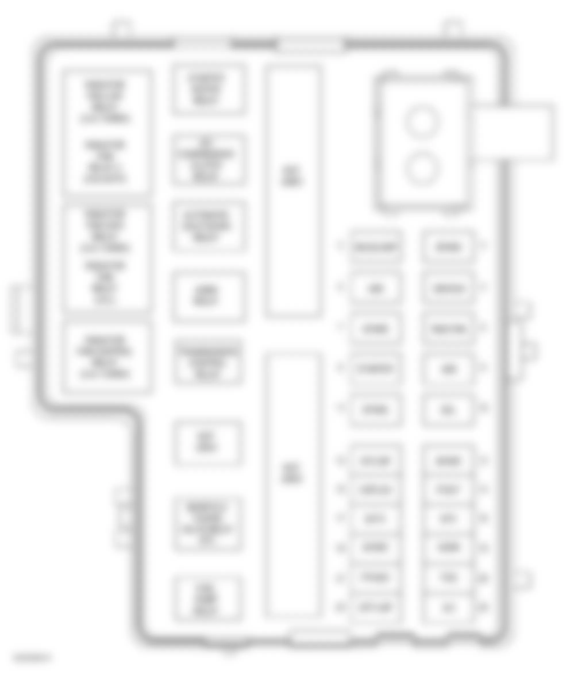 Dodge SRT-4 2005 - Component Locations -  Identifying Power Distribution Center Components