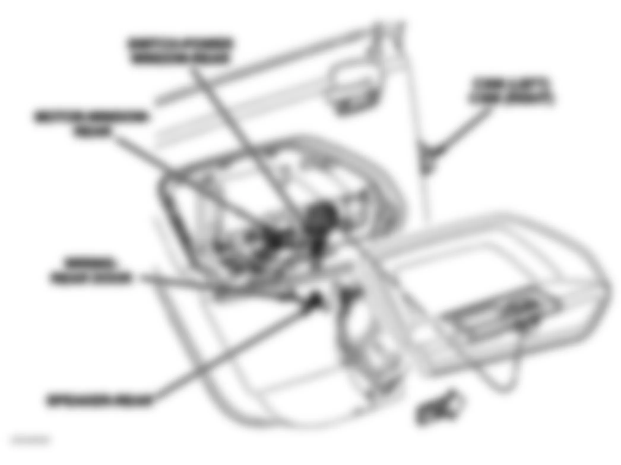 Dodge Caliber R/T 2007 - Component Locations -  Left Rear Door (Right Similar)