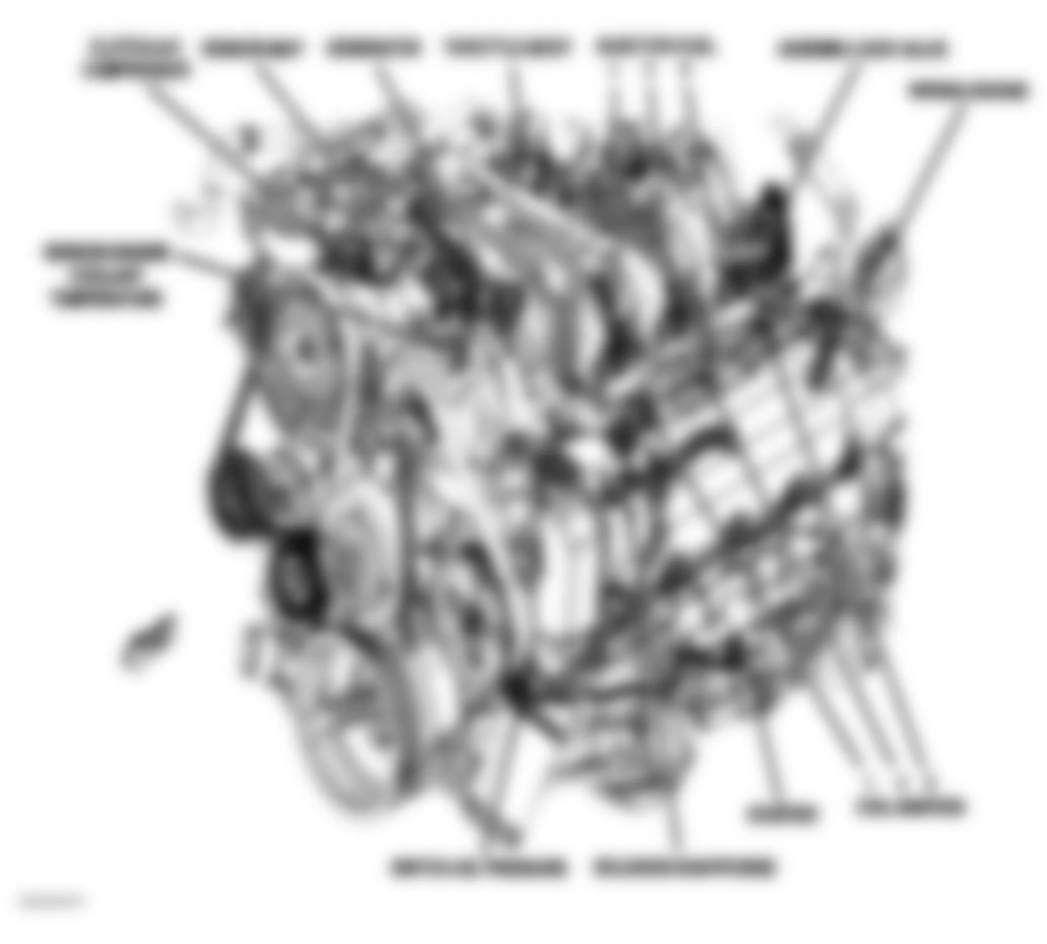 Dodge Nitro R/T 2007 - Component Locations -  Left Side Of Engine (3.7L)