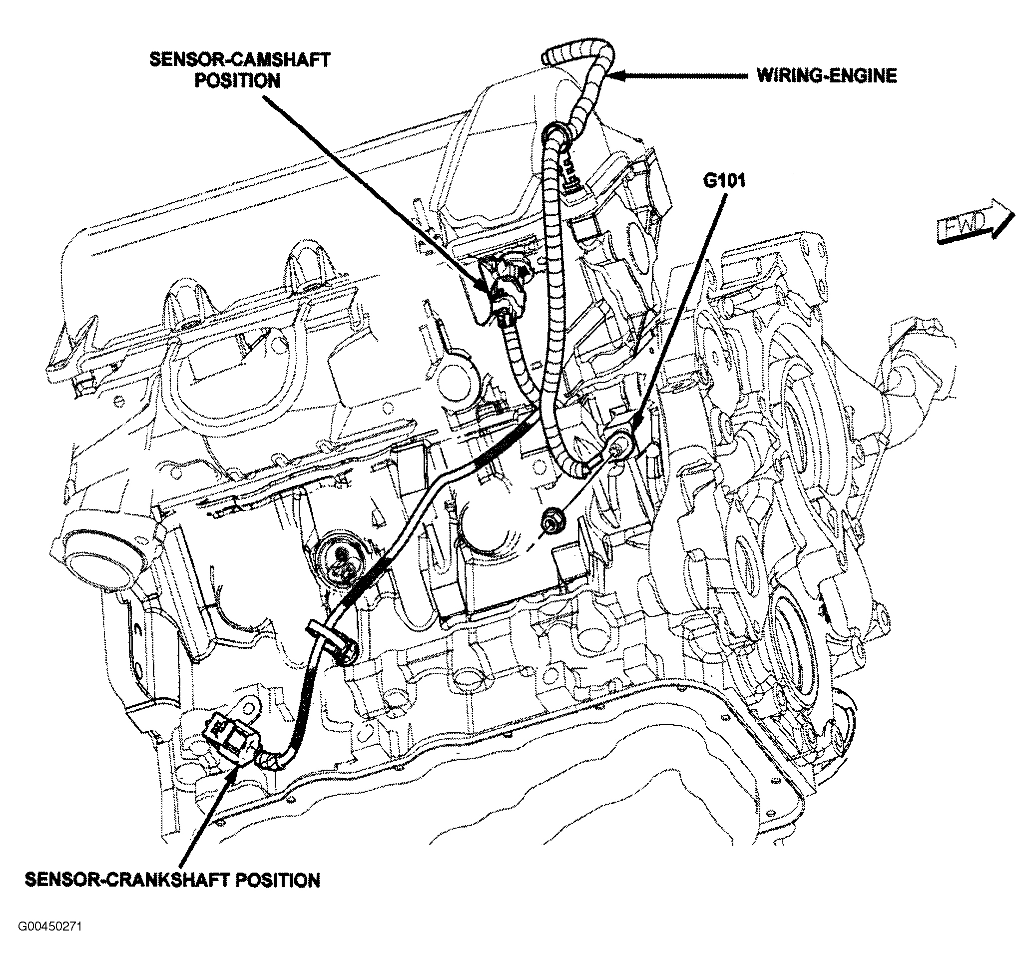 Dodge Nitro SXT 2007 - Component Locations -  Right Side Of Engine (3.7L)