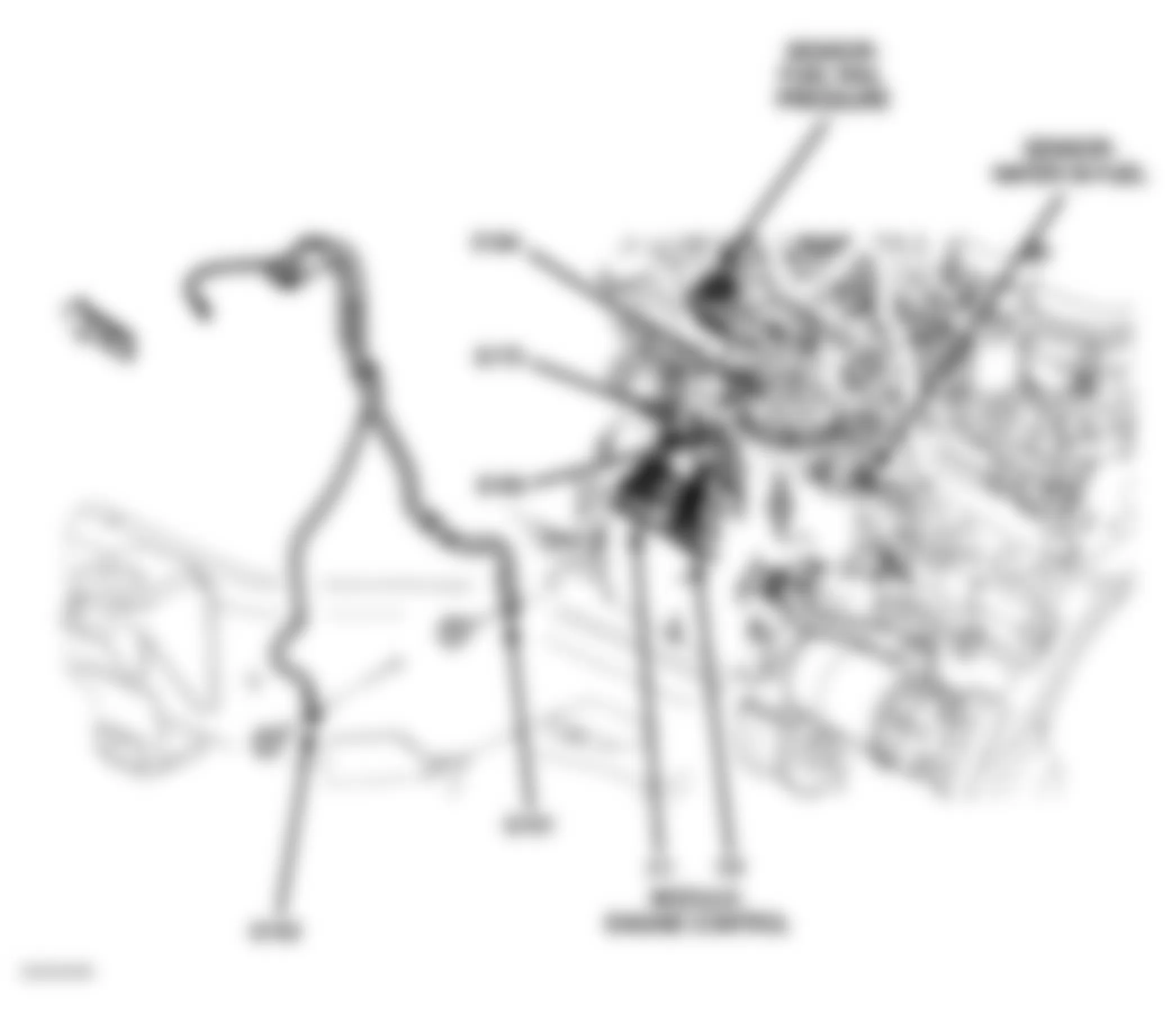 Dodge Pickup R2500 2007 - Component Locations -  Left Side Of Engine (Diesel)