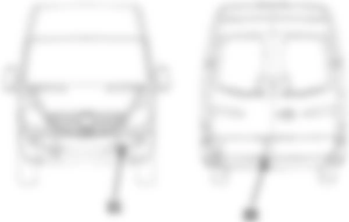 Dodge Sprinter 2500 2007 - Component Locations -  Front/Rear Bumpers
