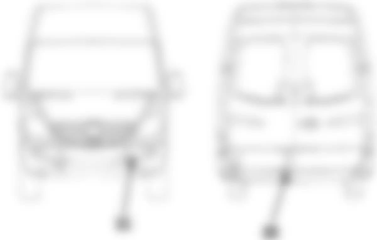 Dodge Sprinter 3500 2007 - Component Locations -  Front/Rear Bumpers