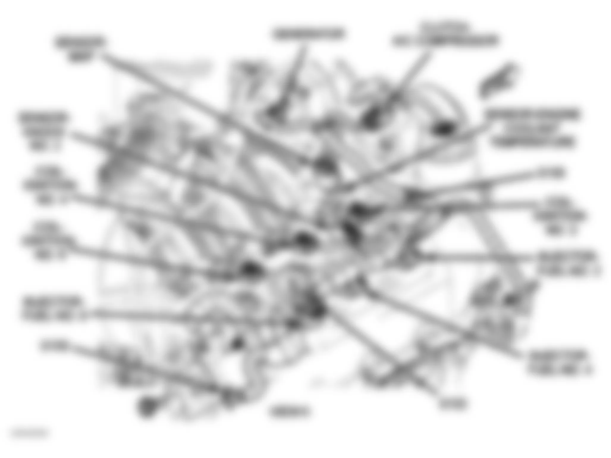 Dodge Durango Hybrid 2009 - Component Locations -  Top Right Side Of Engine (3.7L)