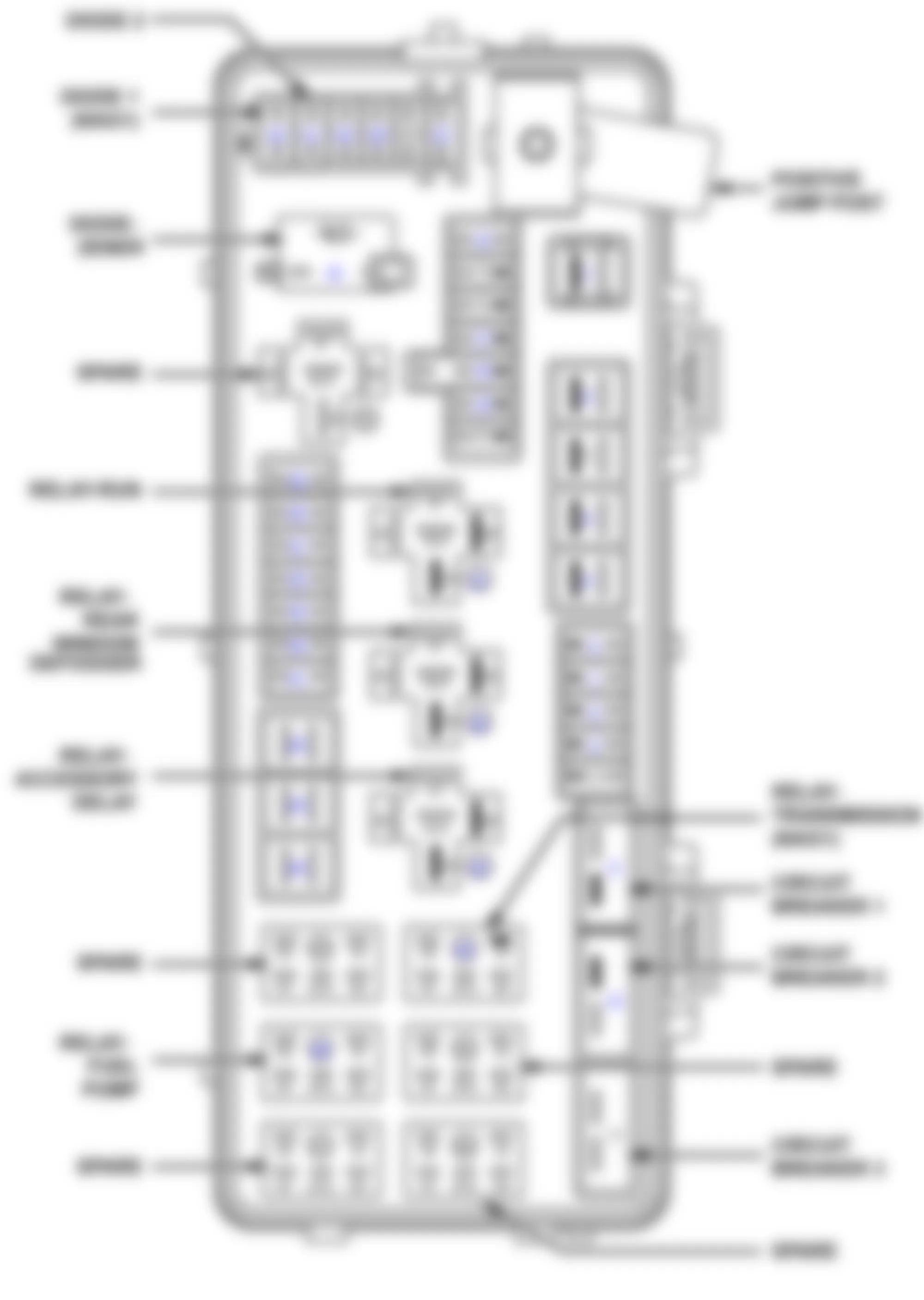 Dodge Challenger R/T 2010 - Component Locations -  Power Distribution Center