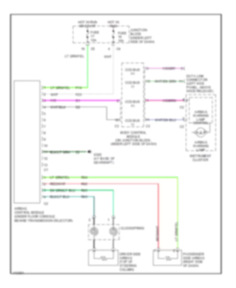Supplemental Restraint Wiring Diagram for Dodge Stratus ES 1999