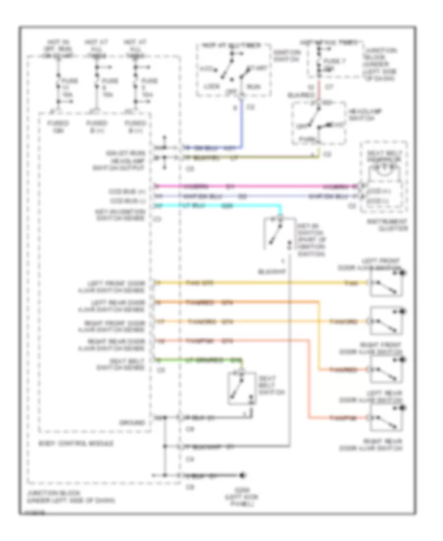 Warning System Wiring Diagrams for Dodge Stratus ES 1999