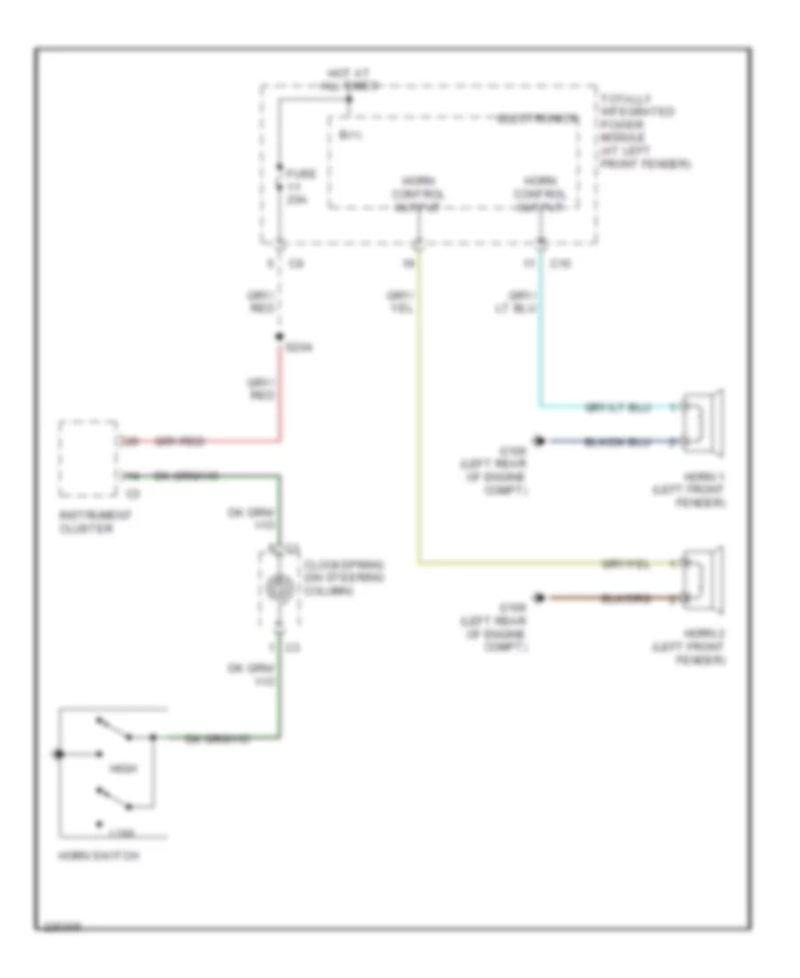 Horn Wiring Diagram for Dodge Cab  Chassis R3500 2006