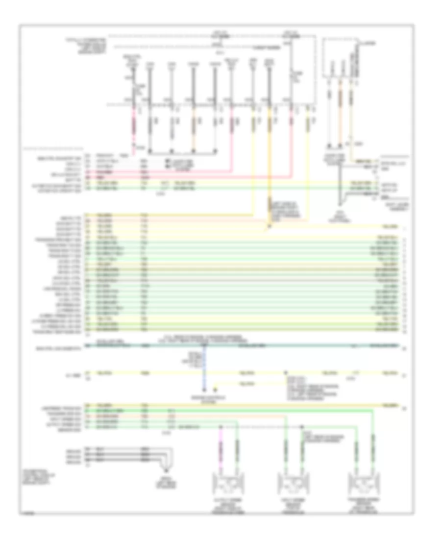 Transmission Wiring Diagram, 6 Speed AT (1 of 2) for Dodge Avenger SXT 2013