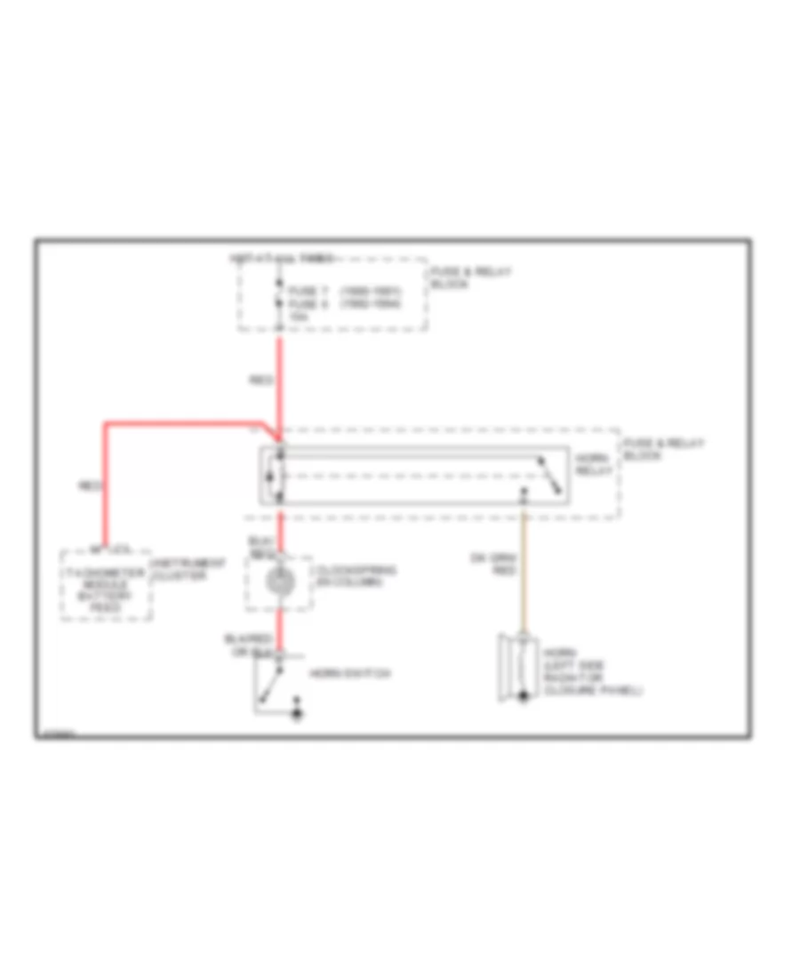 Horn Wiring Diagram for Dodge Cab  Chassis R1994 2500