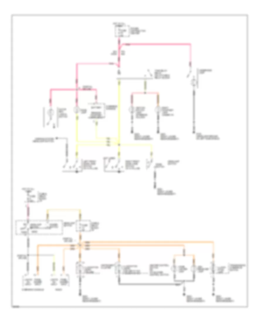 Interior Light Wiring Diagram for Dodge Cab  Chassis R2500 1994
