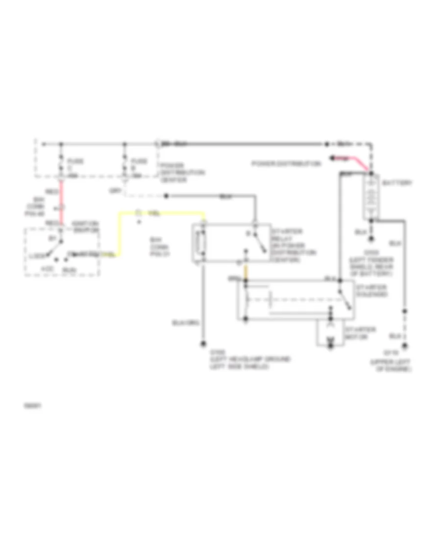 2.5L, Starting Wiring Diagram for Dodge Cab  Chassis R2500 1994