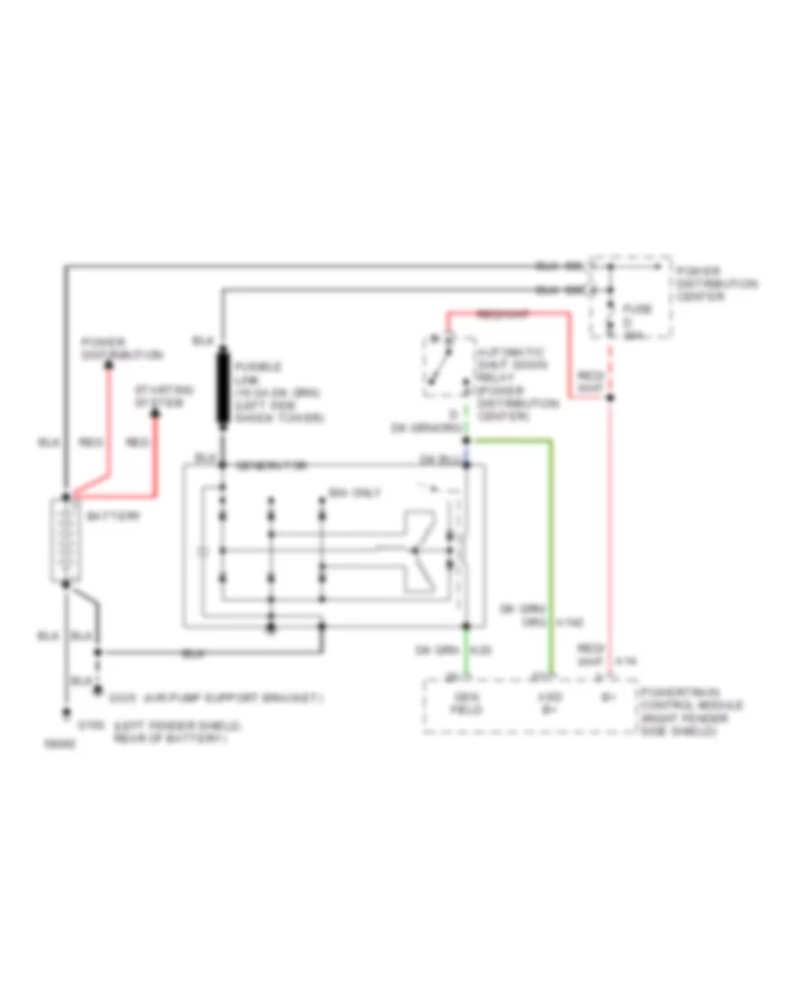 3.9L, Charging Wiring Diagram for Dodge Cab  Chassis R2500 1994