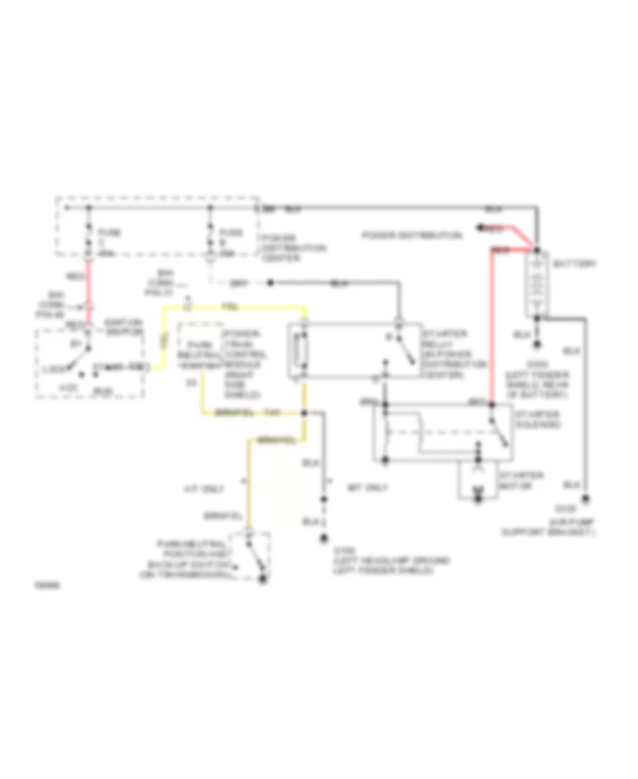 3.9L, Starting Wiring Diagram for Dodge Cab  Chassis R2500 1994