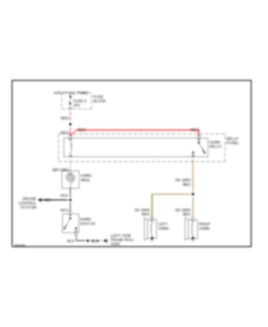 Horn Wiring Diagram for Dodge Monaco LE 1992