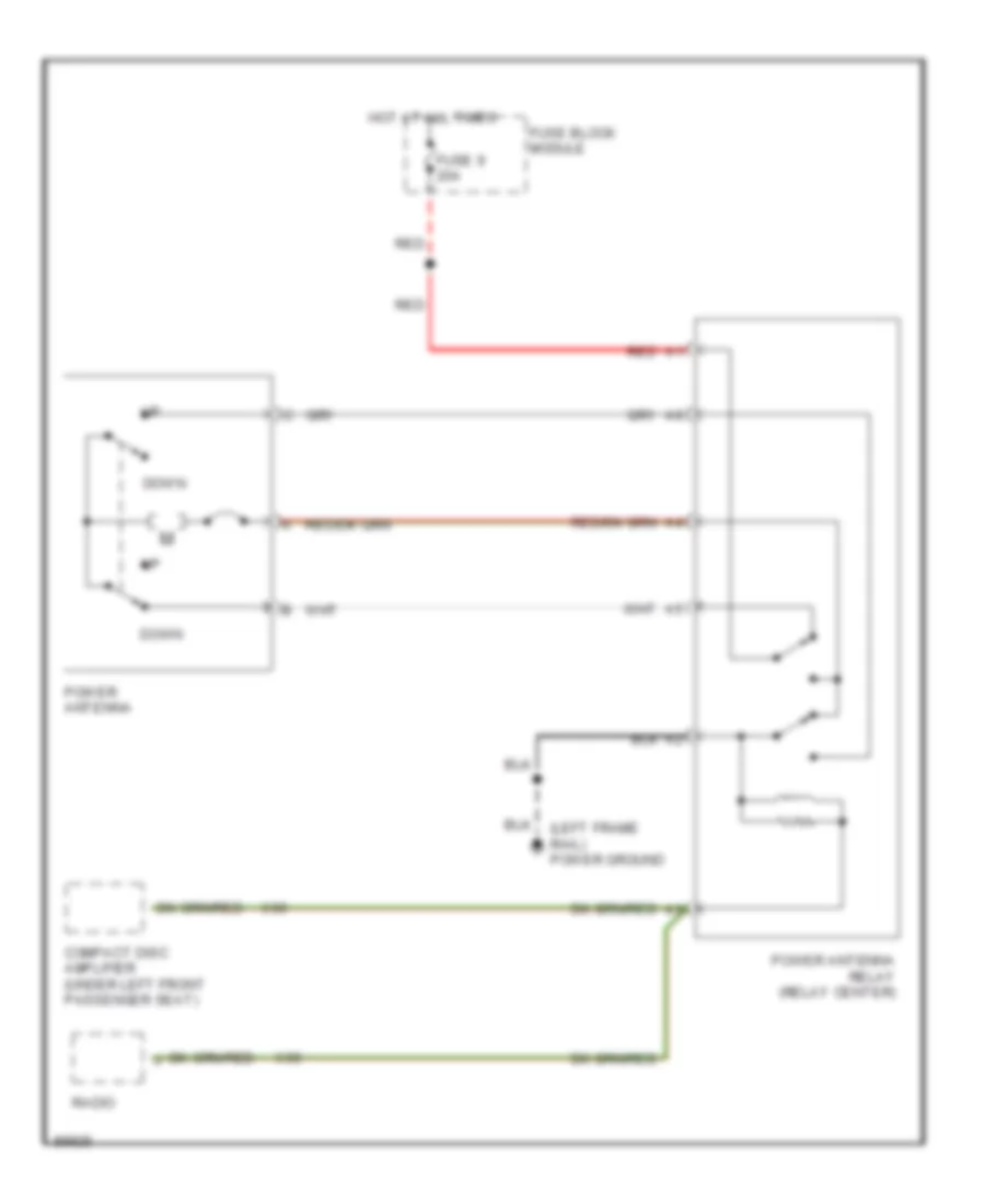 Power Antenna Wiring Diagram for Dodge Monaco LE 1992