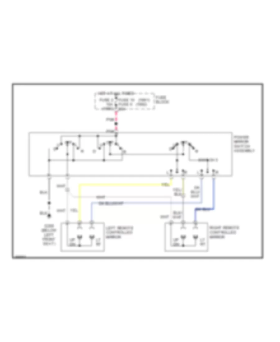 Power Mirror Wiring Diagram for Dodge Monaco LE 1992