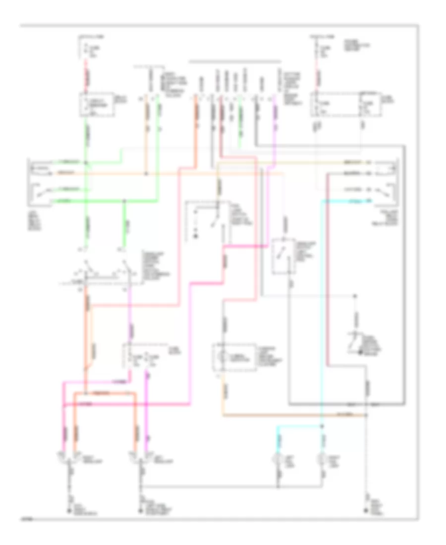 Headlamps Fog Lamps Wiring Diagram with DRL for Dodge Caravan 1994