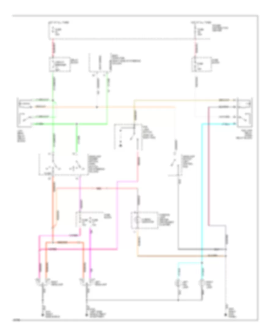 HeadlampsFog Lamps Wiring Diagram, without DRL for Dodge Caravan 1994