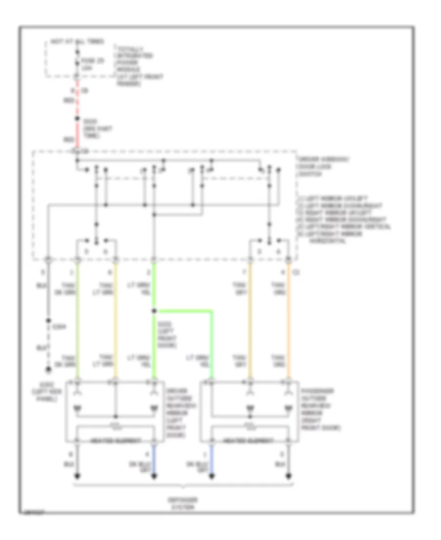 Power Mirrors Wiring Diagram for Dodge Pickup R2007 1500