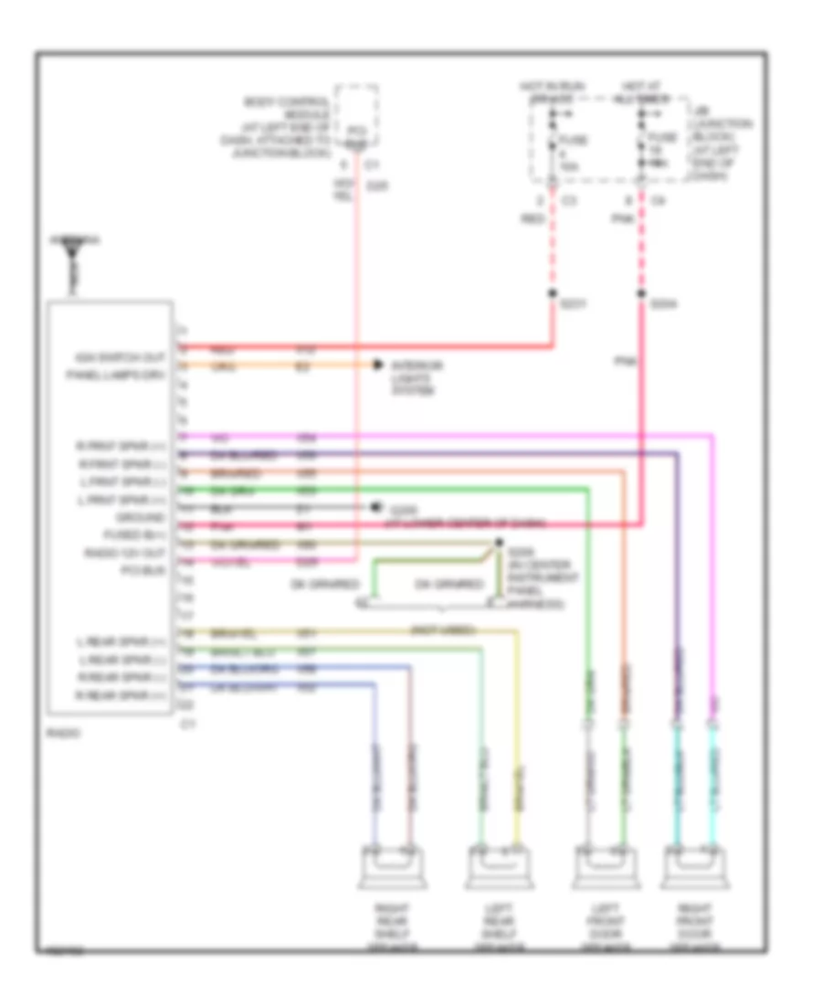 Radio Wiring Diagram with Police Option for Dodge Intrepid ES 2004