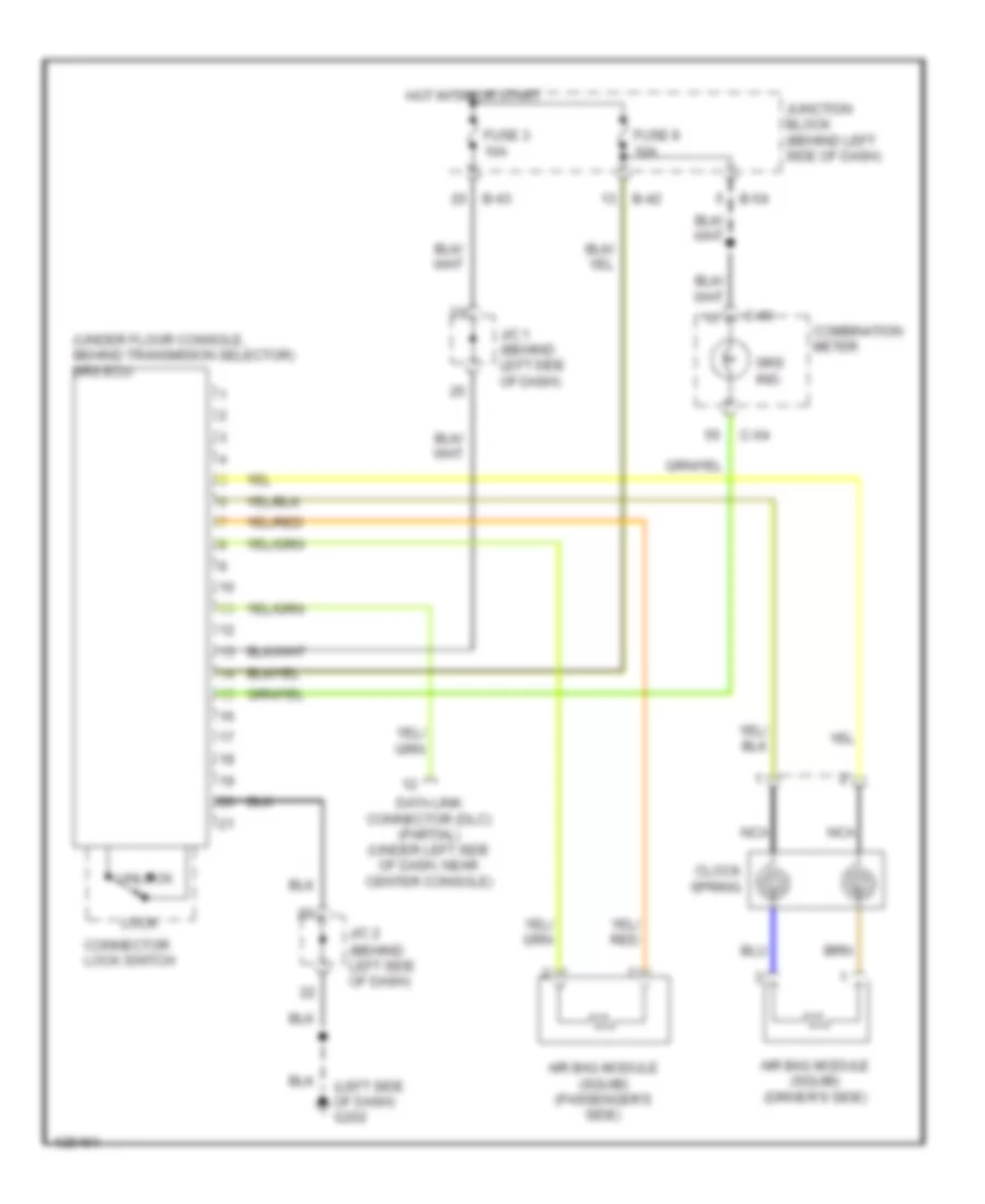 Supplemental Restraint Wiring Diagram for Dodge Avenger ES 2000