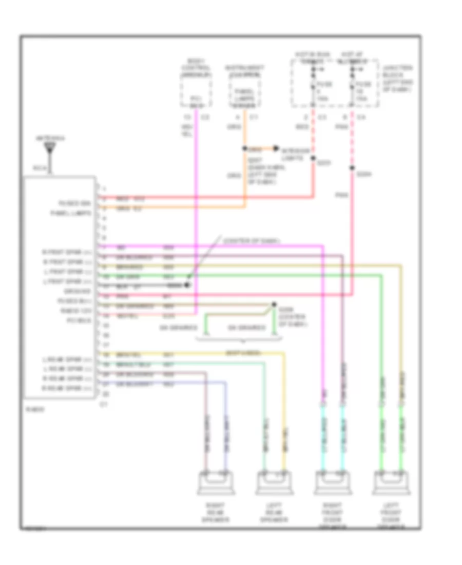 Radio Wiring Diagrams with Police Option for Dodge Intrepid ES 2002