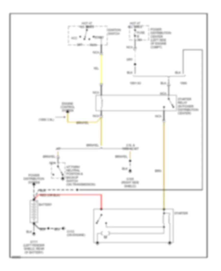 Starting Wiring Diagram for Dodge Cab  Chassis D250 1991