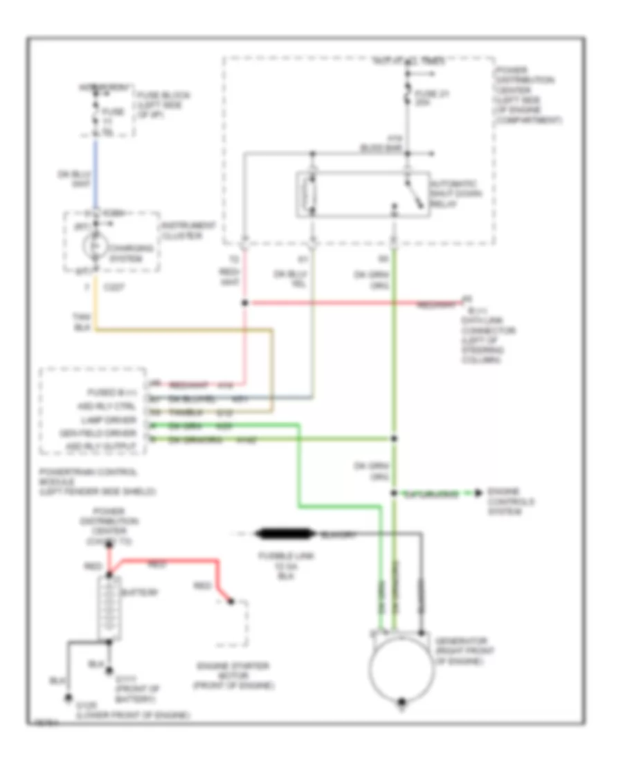 Charging Wiring Diagram for Dodge Neon High Line 1996