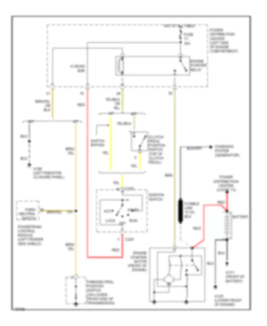 Starting Wiring Diagram for Dodge Neon High Line 1996