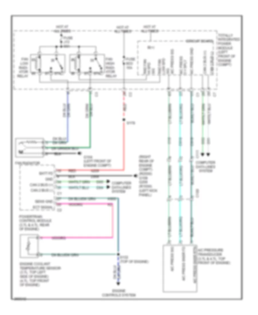 Cooling Fan Wiring Diagram for Dodge Pickup R2010 1500