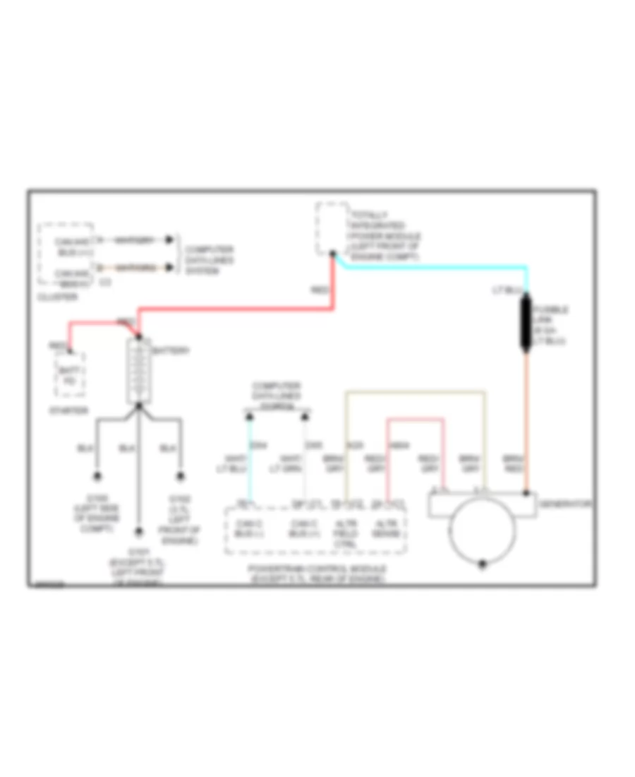 Charging Wiring Diagram for Dodge Pickup R2010 1500