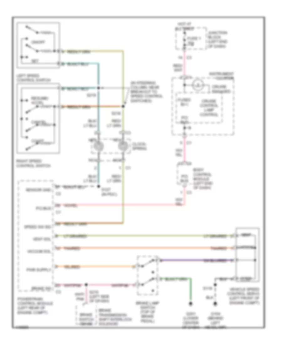 Cruise Control Wiring Diagram for Dodge Intrepid R T 2002