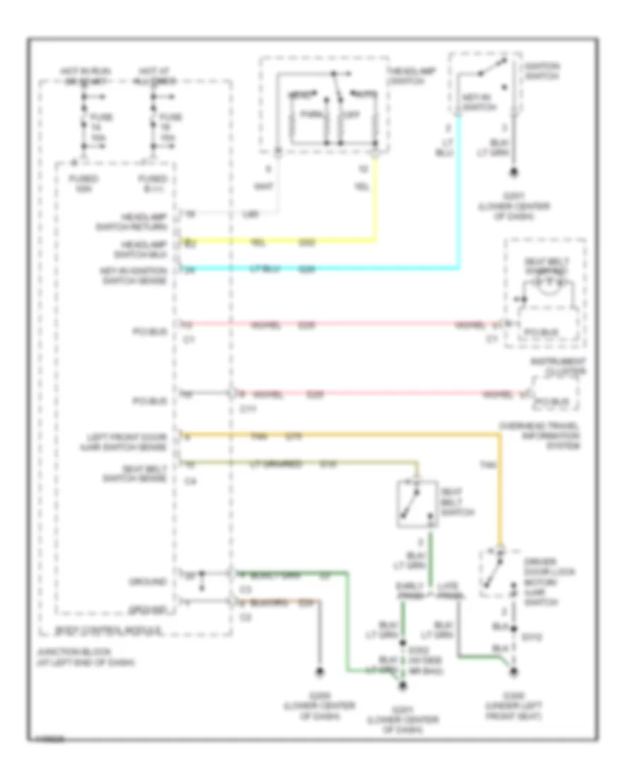 Warning System Wiring Diagrams for Dodge Intrepid RT 2002