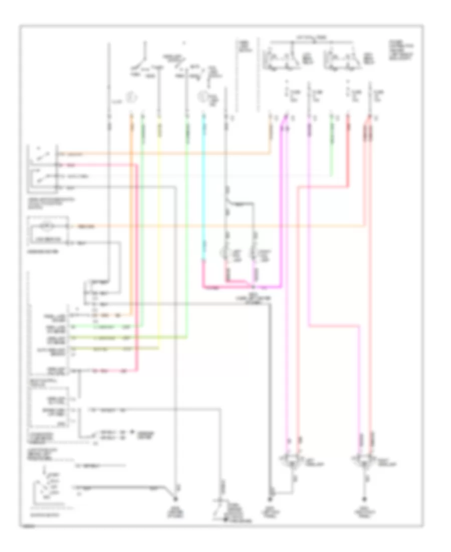 Headlight Wiring Diagram with DRL for Dodge Caravan 2000