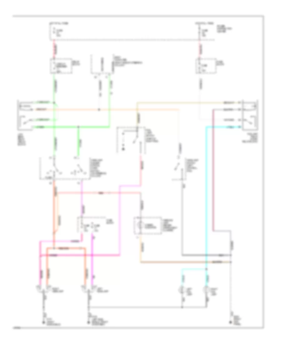 HeadlampsFog Lamps Wiring Diagram, without DRL for Dodge Caravan LE 1994