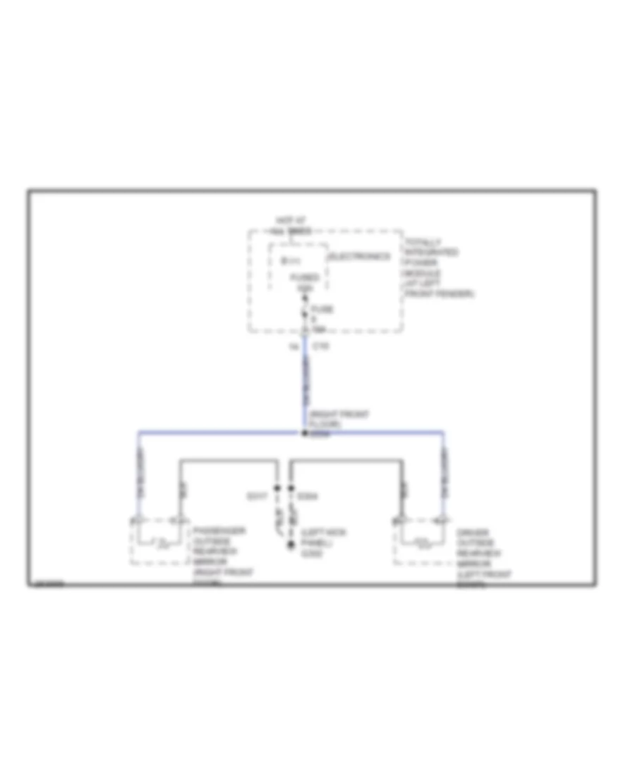 Heated Mirrors Wiring Diagram for Dodge Pickup R2007 3500