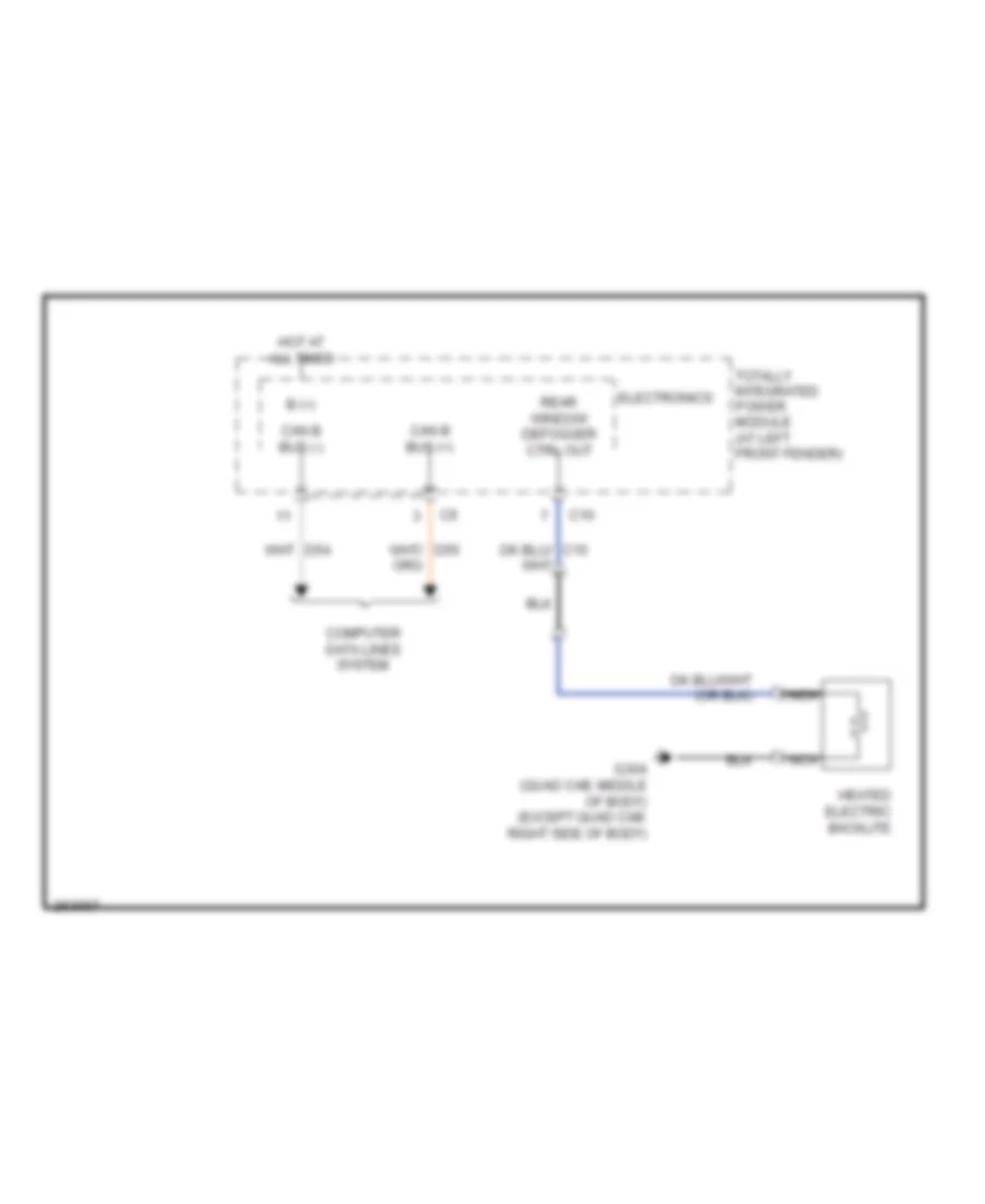 Rear Defogger Wiring Diagram for Dodge Pickup R2007 3500