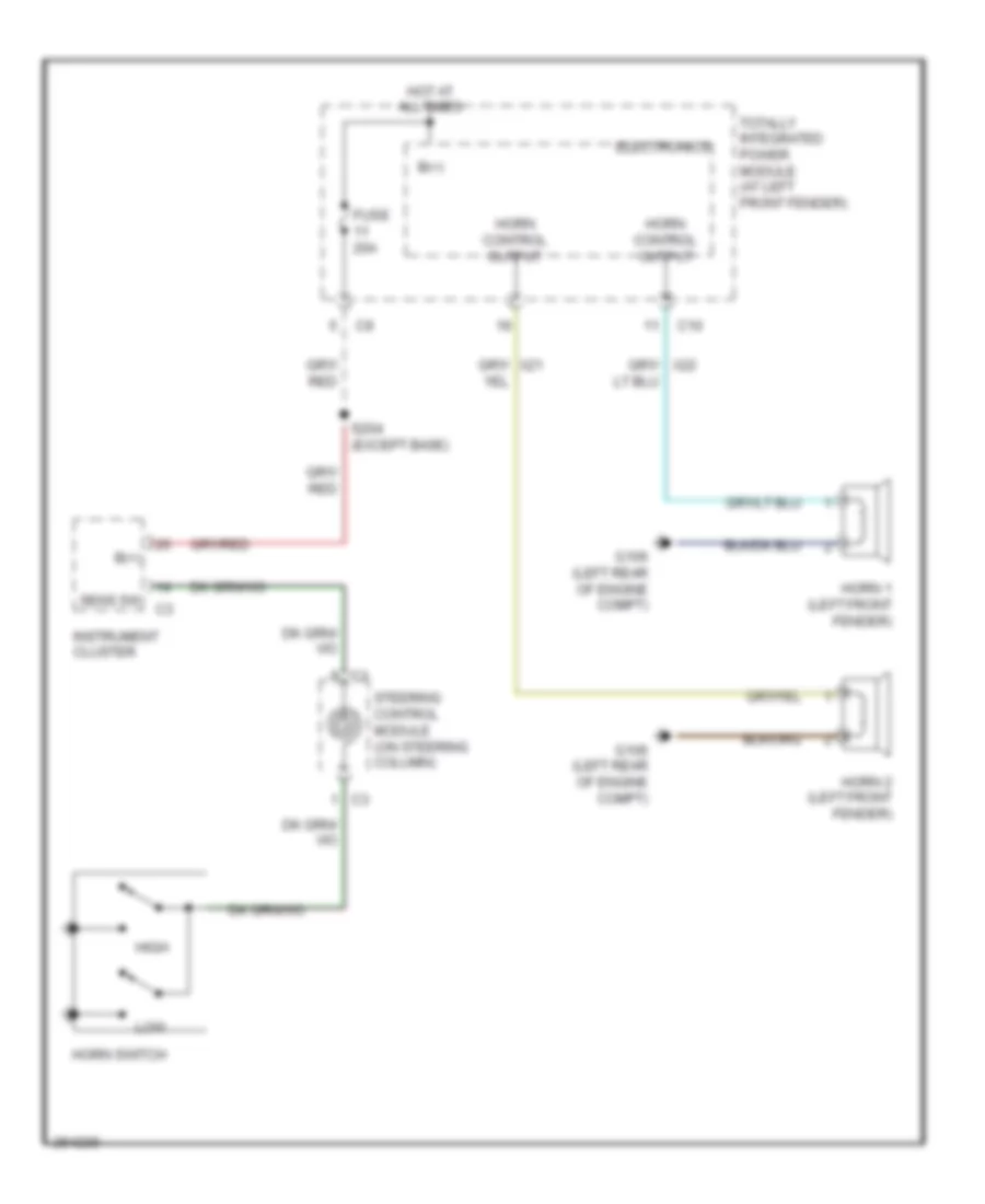 Horn Wiring Diagram for Dodge Pickup R2007 3500