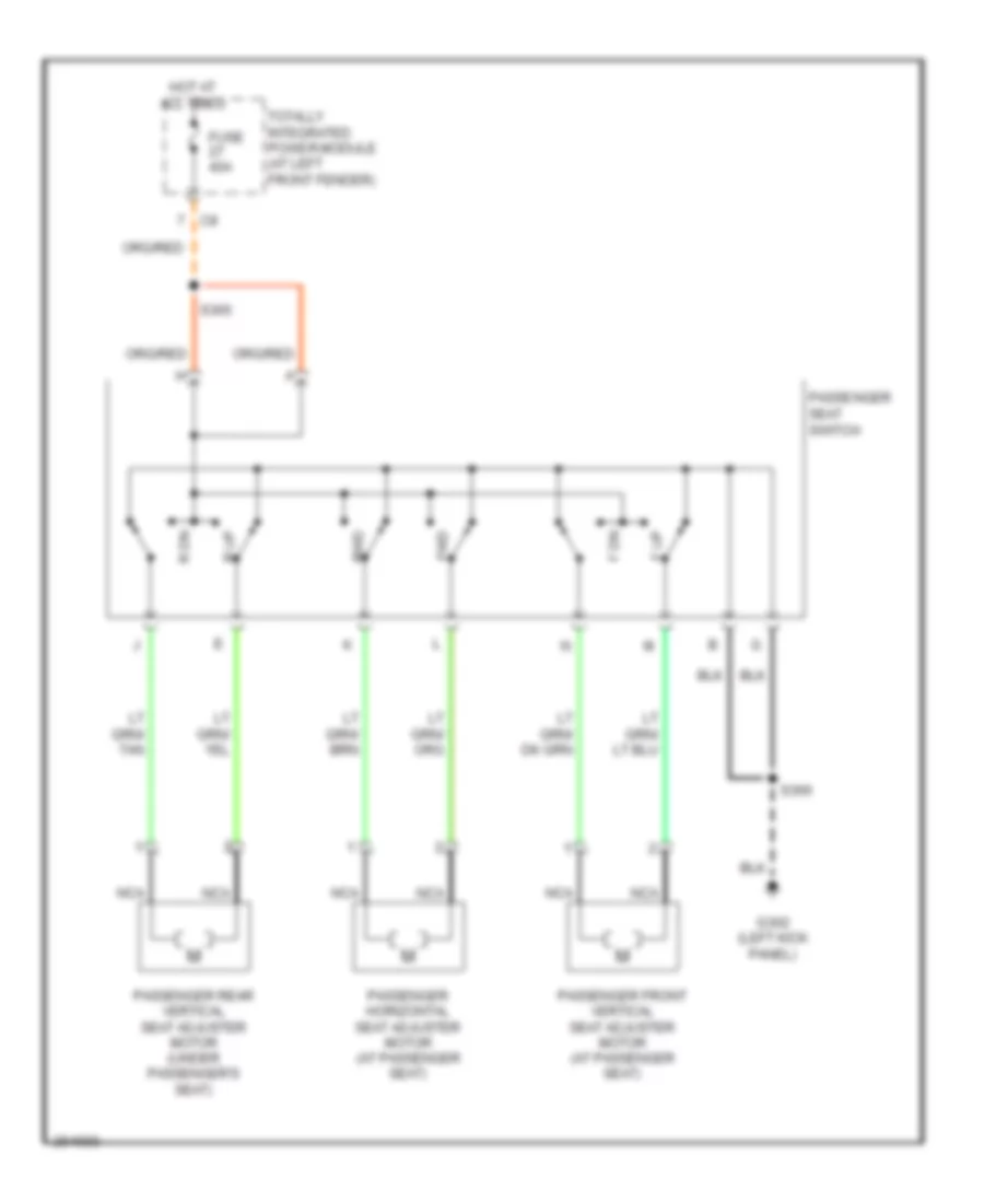 Passenger Power Seat Wiring Diagram for Dodge Pickup R3500 2007