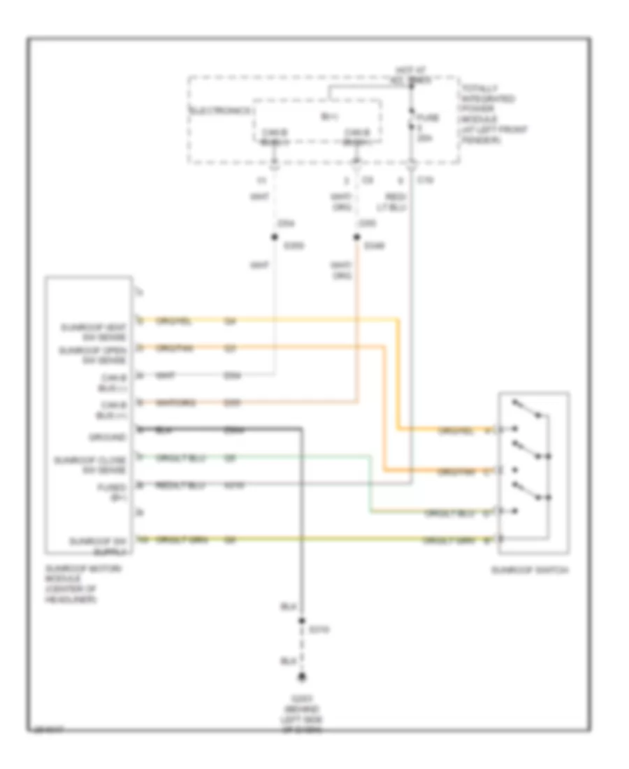 Power TopSunroof Wiring Diagram for Dodge Pickup R3500 2007